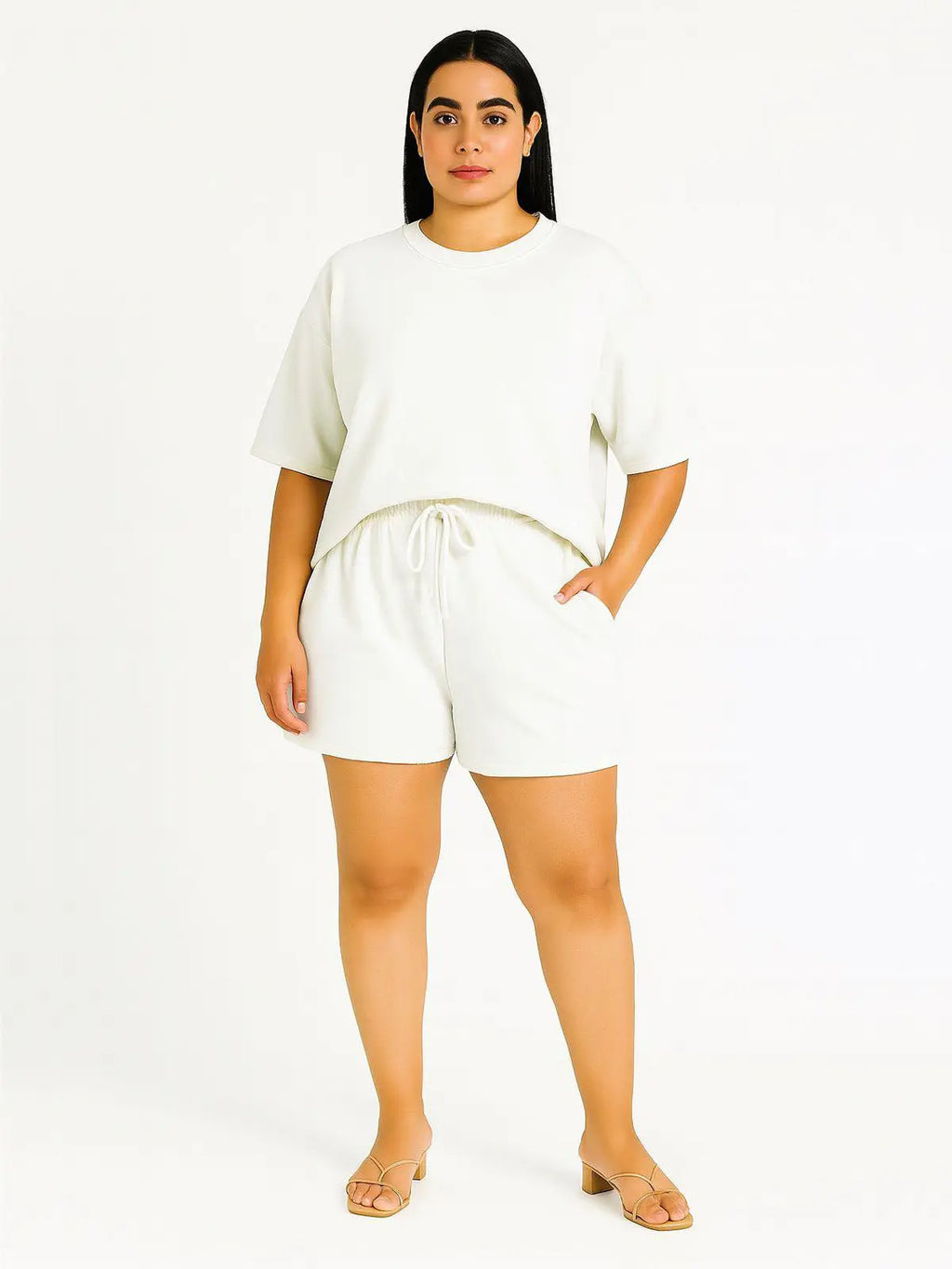 Ladies short sleeve short set