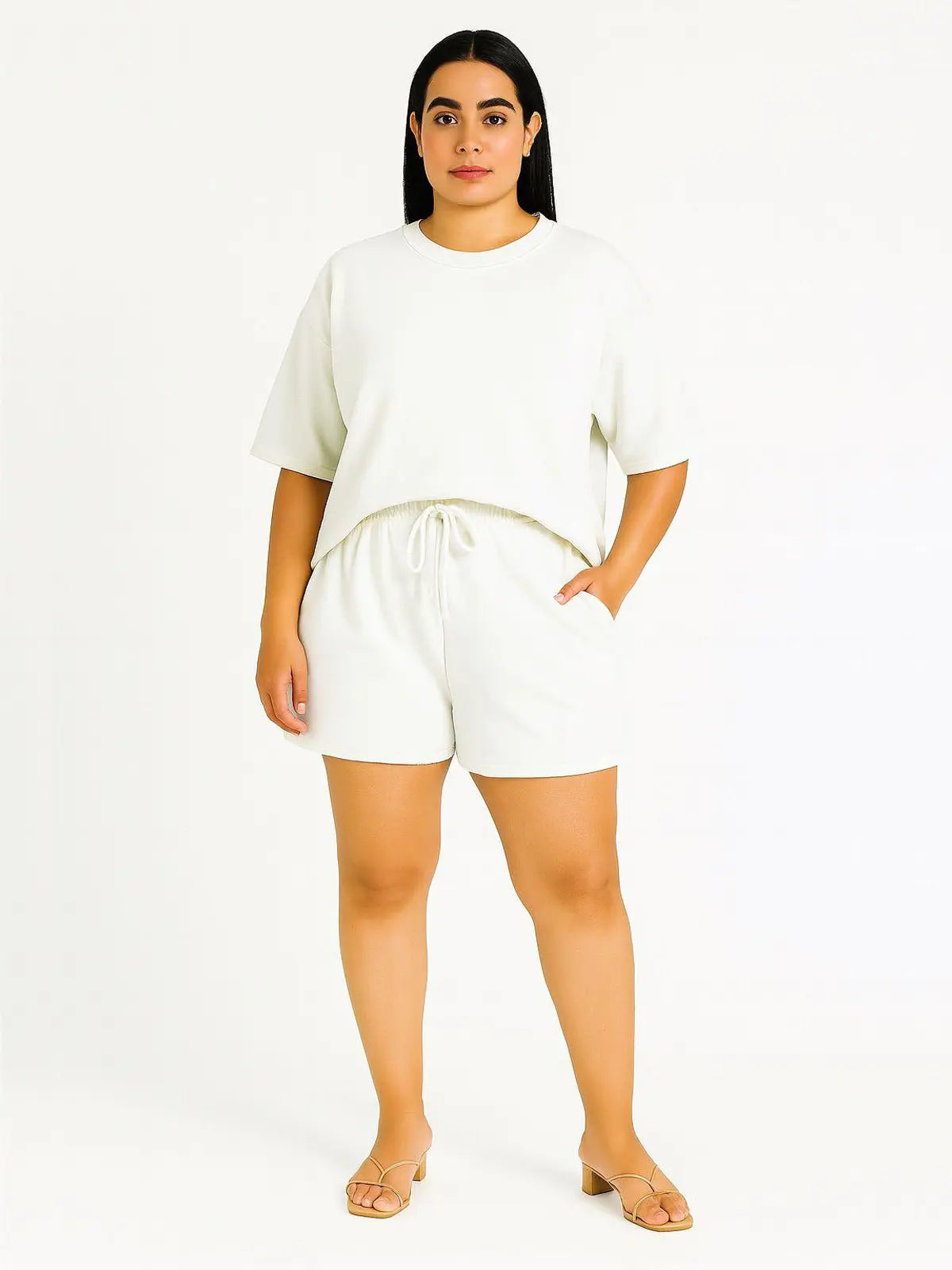 Ladies short sleeve short set