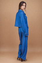 DENVER – Structured effect stretch denim set