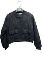 DENVER – Short textured knit jacket with sequins