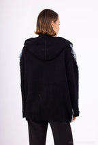 DENVER – Denim jacket with integrated knit hood