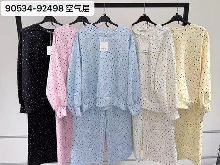 Little hearts print set - oversized sweatshirt and comfort pants