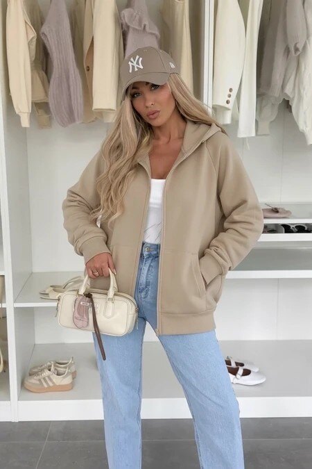 Oversized zipped vest – Hood – Loose fit