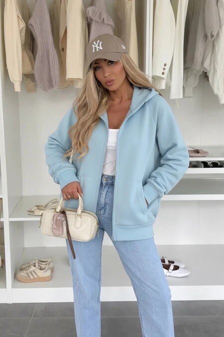 Oversized zipped vest – Hood – Loose fit