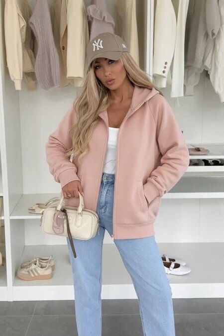 Oversized zipped vest – Hood – Loose fit