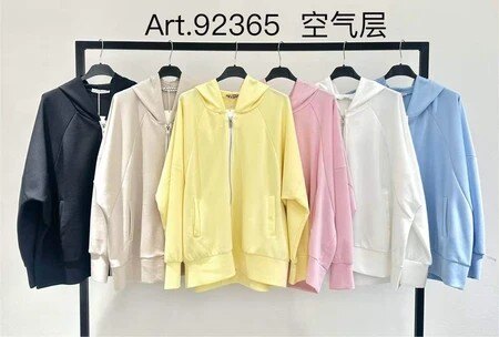 Oversized zipped vest – Hood – Loose fit