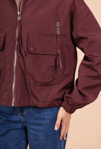 IVY – Hooded windbreaker jacket with zippered pockets and flaps