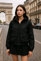 IVY – Hooded windbreaker jacket with zippered pockets and flaps