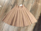 High-waisted pleated skirt, elegant flared cut