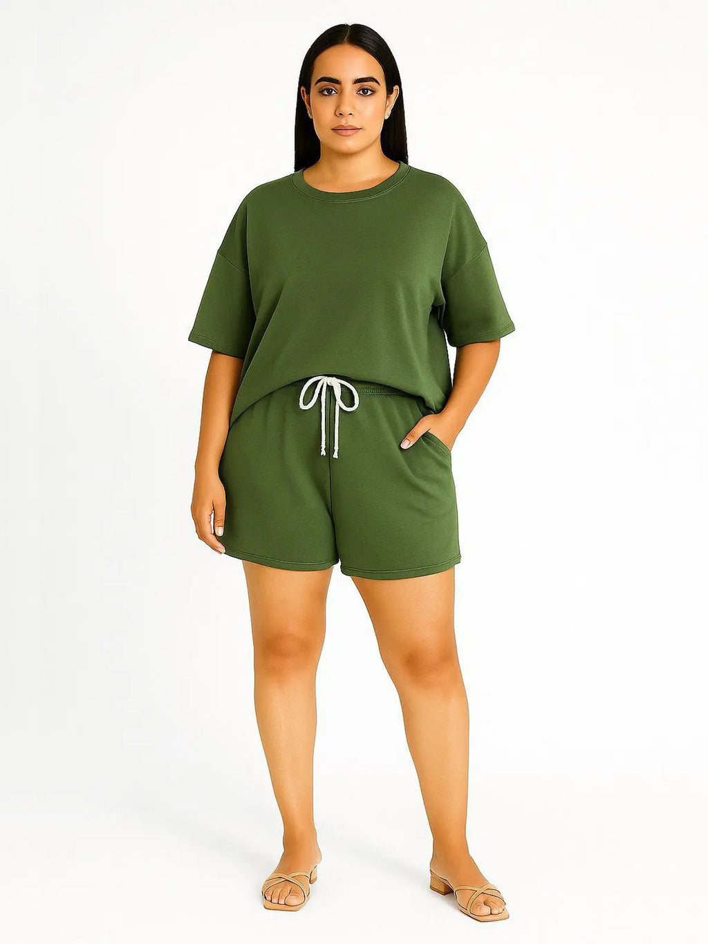 Ladies short sleeve short set