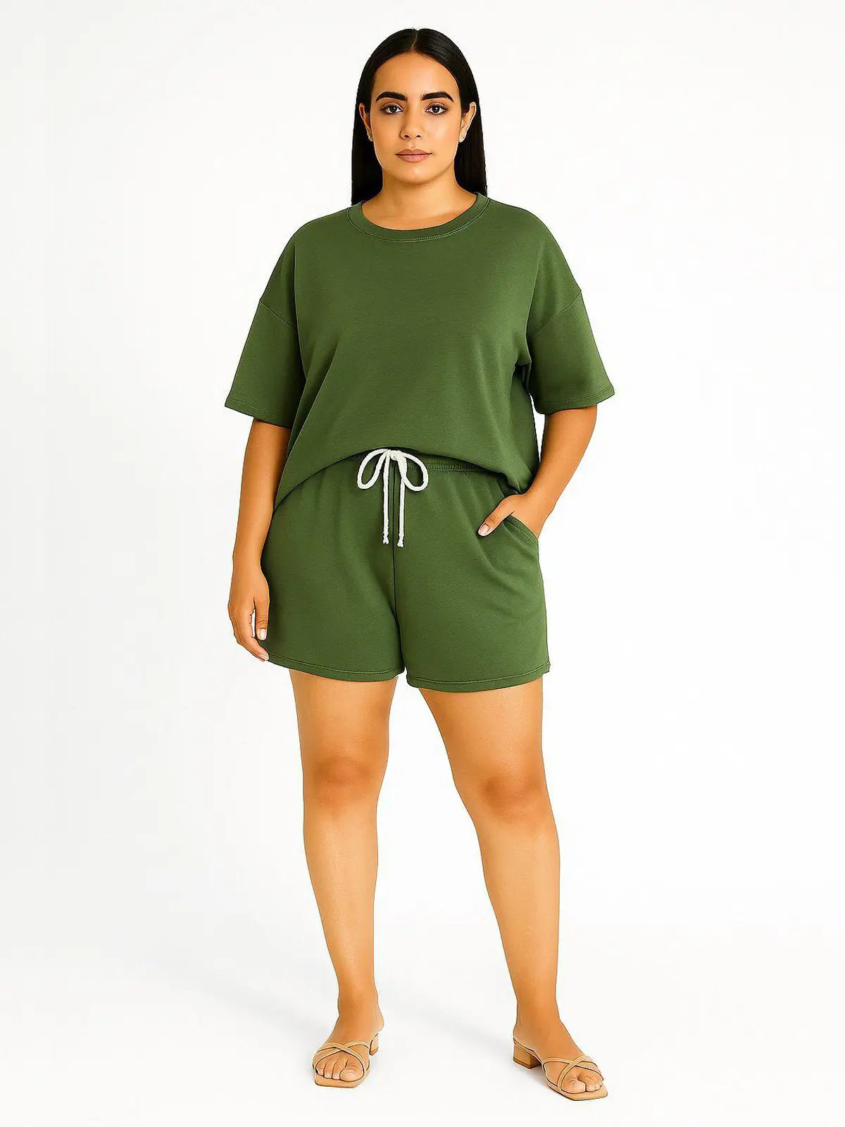 Ladies short sleeve short set