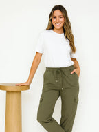 Ladies Wide Leg Cargo Trouser