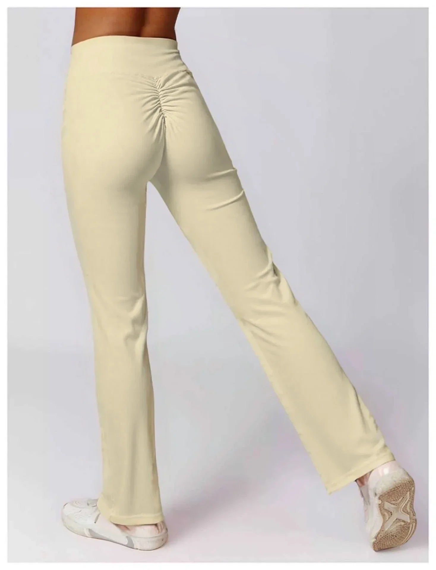 High-waisted flared leggings in sculpting technical fabric