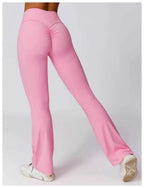High-waisted flared leggings in sculpting technical fabric
