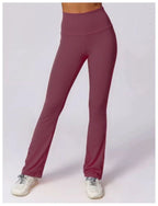 High-waisted flared leggings in sculpting technical fabric