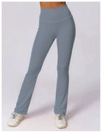 High-waisted flared leggings in sculpting technical fabric