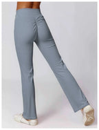 High-waisted flared leggings in sculpting technical fabric