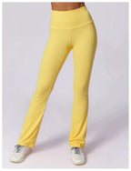 High-waisted flared leggings in sculpting technical fabric