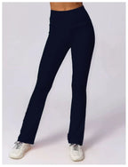High-waisted flared leggings in sculpting technical fabric