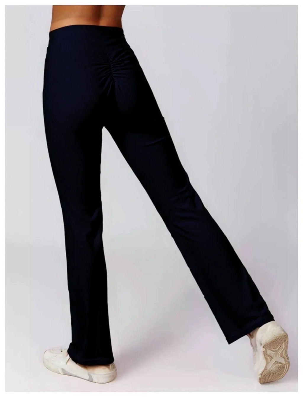 High-waisted flared leggings in sculpting technical fabric