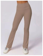 High-waisted flared leggings in sculpting technical fabric