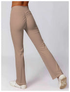 High-waisted flared leggings in sculpting technical fabric