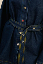 DENVER – Belted oversized denim set