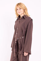 DENVER – Belted oversized denim set