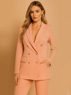 Ladies Gold Button Blazer