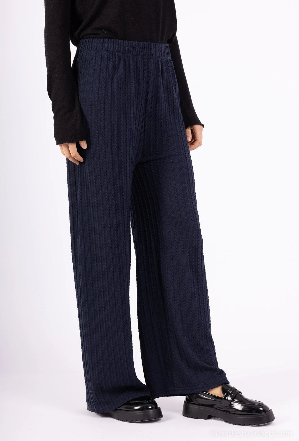 Braided ribbed pants