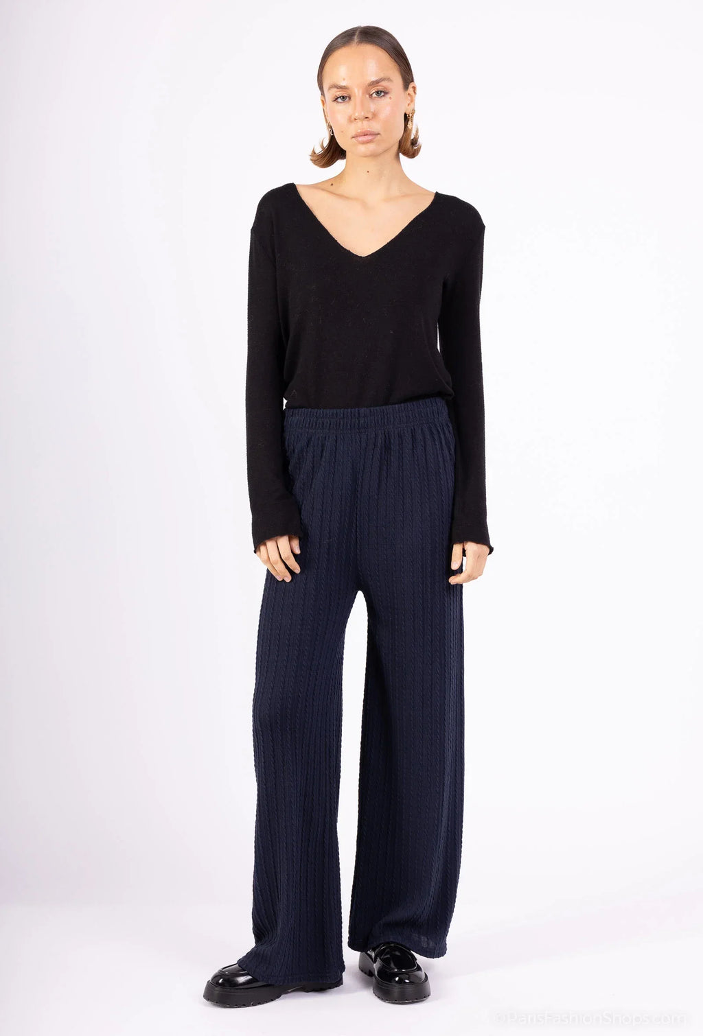 Braided ribbed pants