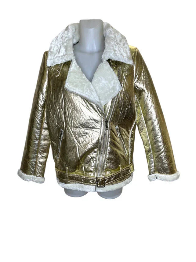 PU Varnish Fur Parka