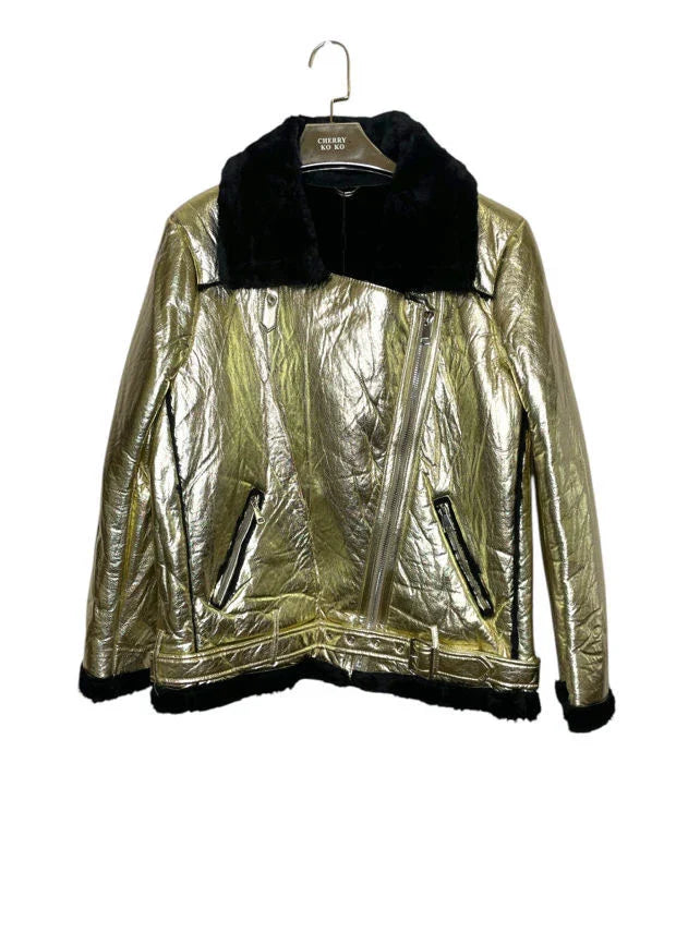 PU Varnish Fur Parka