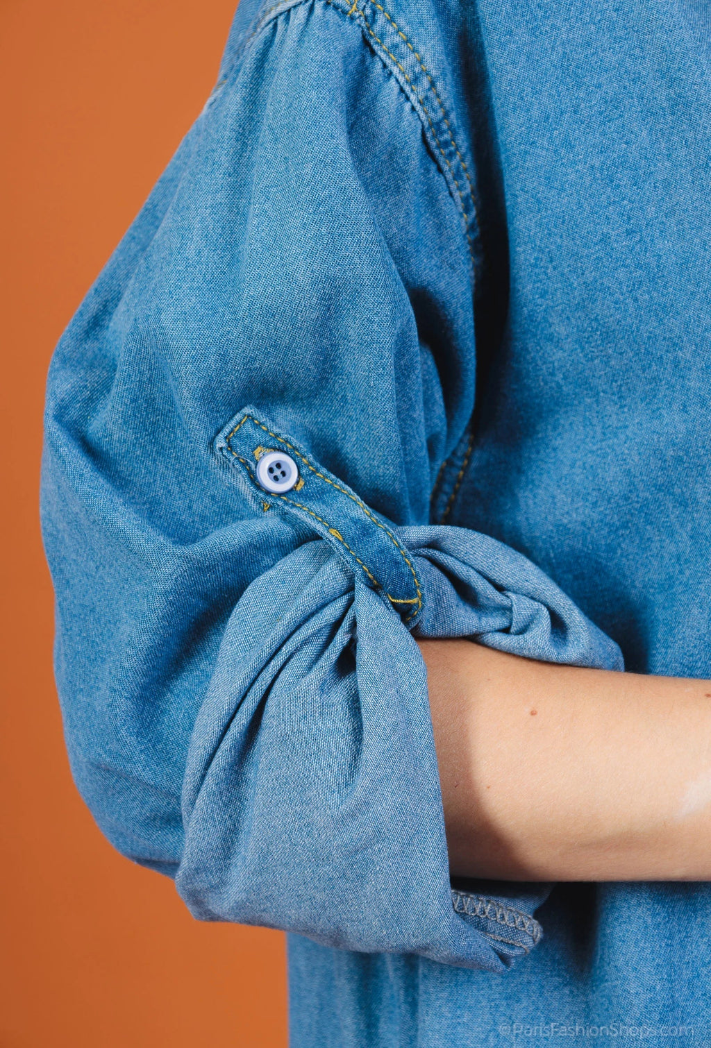 DENVER – Oversized long denim shirt