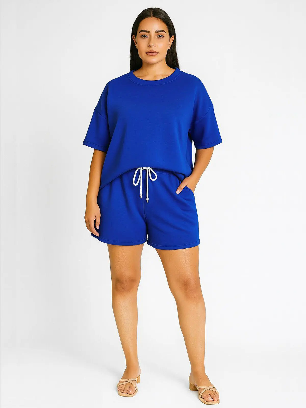 Ladies short sleeve short set