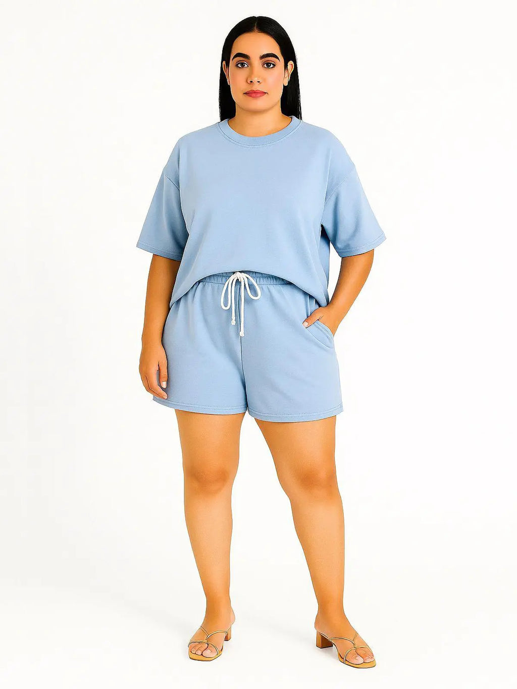 Ladies short sleeve short set