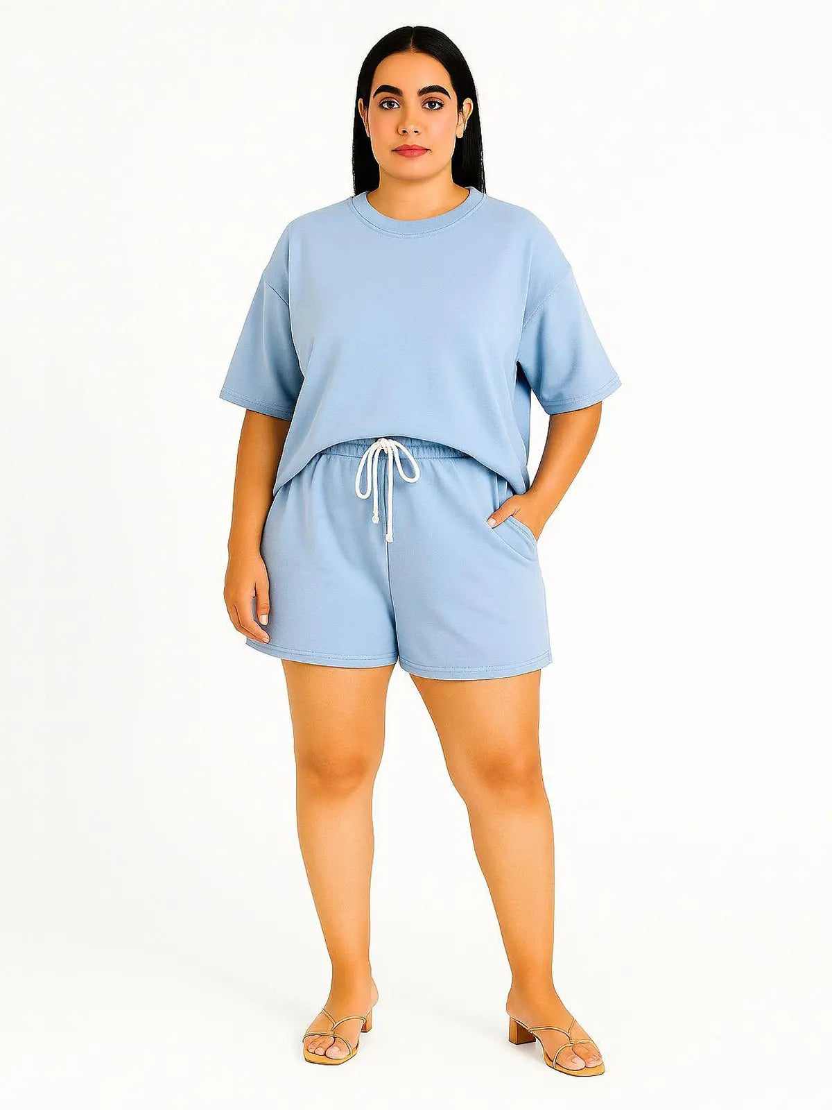 Ladies short sleeve short set