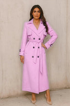ALTHEA Trench Coat – Long Elegant Belted
