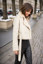 Trench Short leatherette Fur