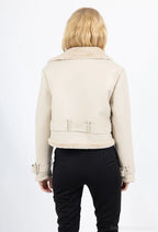 Trench Short leatherette Fur