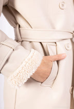 PU Fur Trench