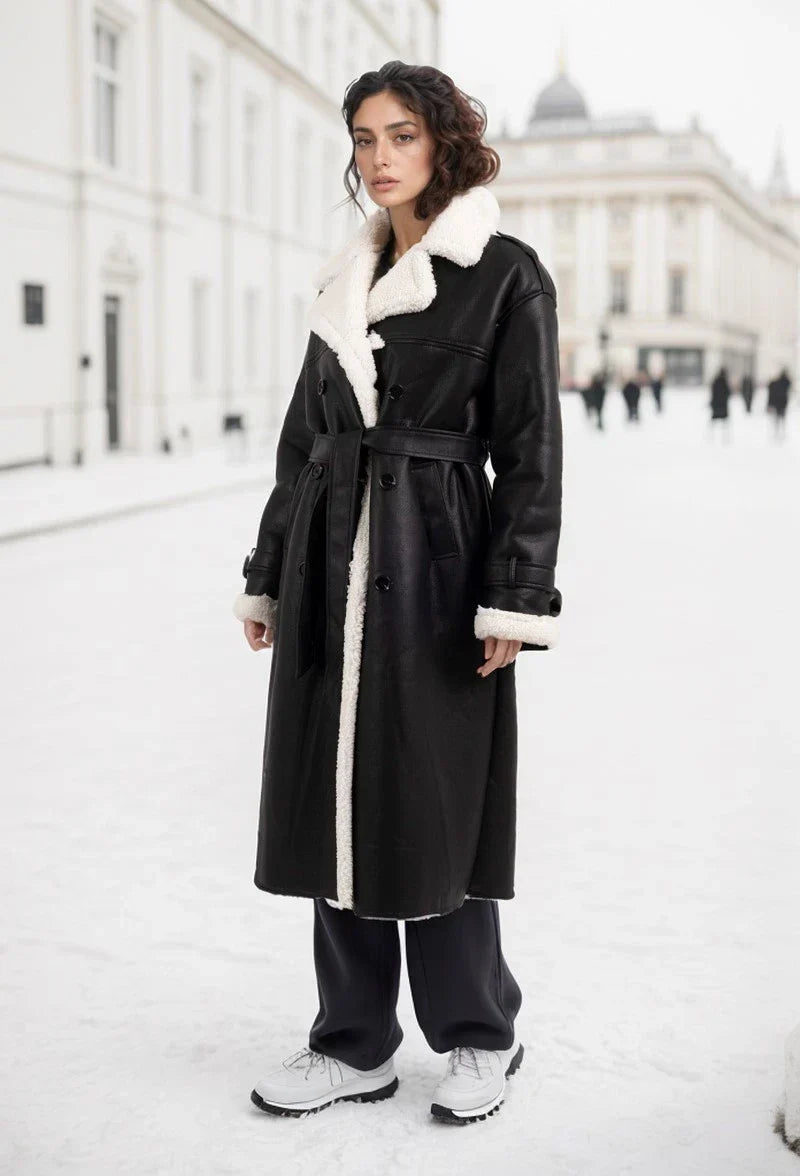 PU Fur Trench