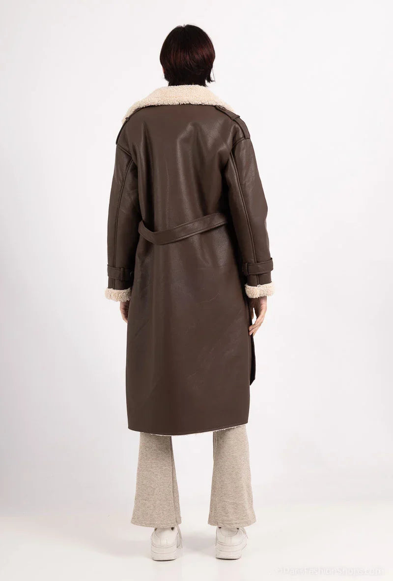 PU Fur Trench