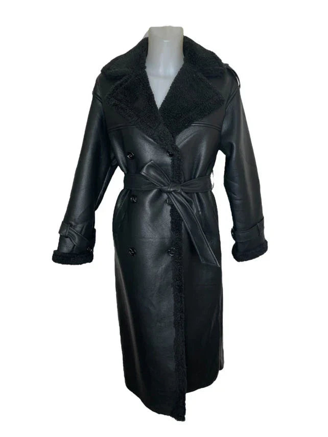 PU Fur Trench