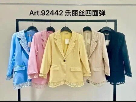 New Blazer jacket with lace detail