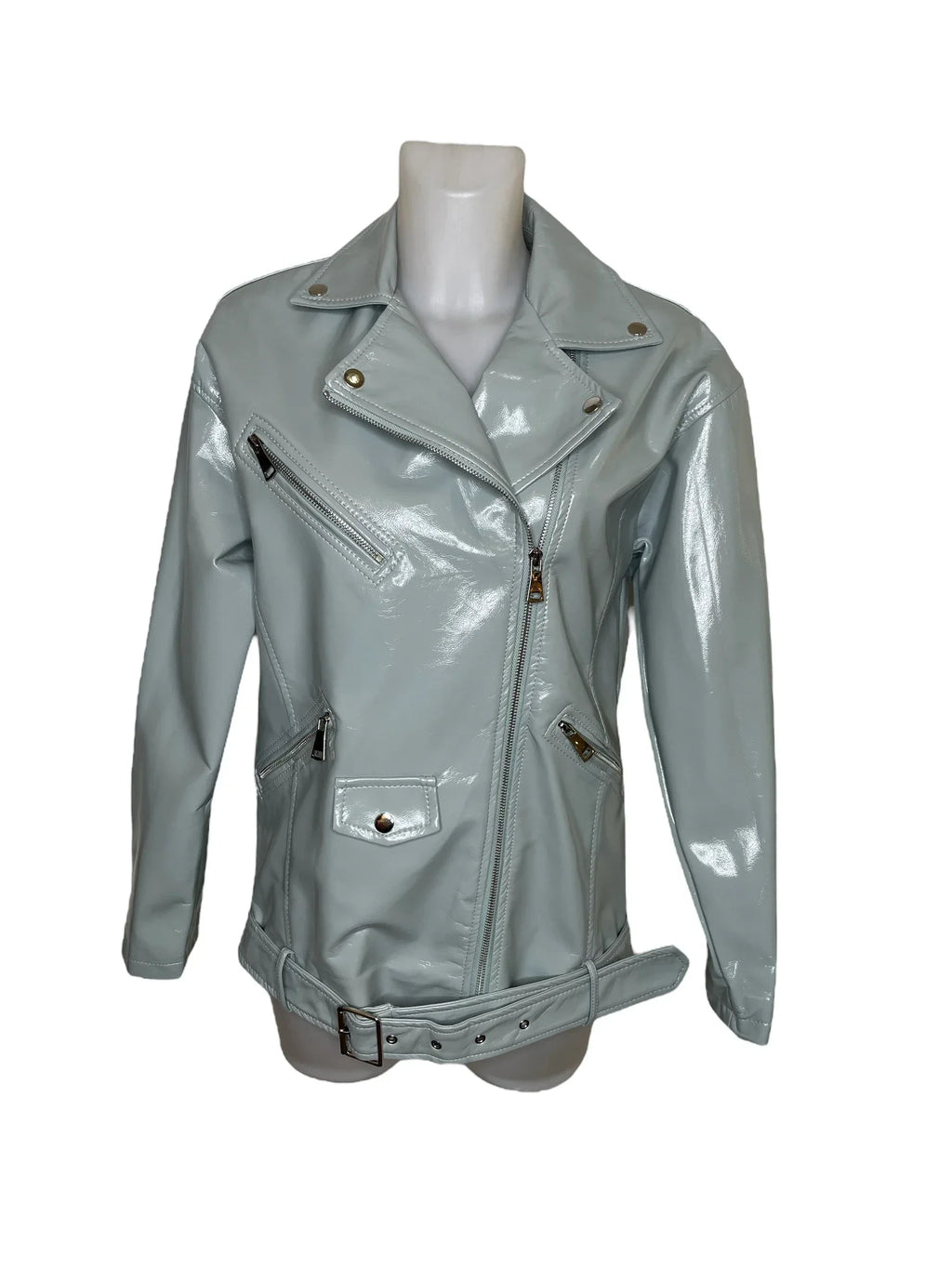Patent leatherette jacket