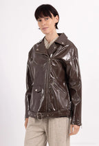 Patent leatherette jacket
