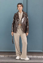 Patent leatherette jacket