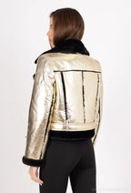 PU Varnish Fur Jacket