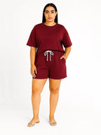 Ladies short sleeve short set